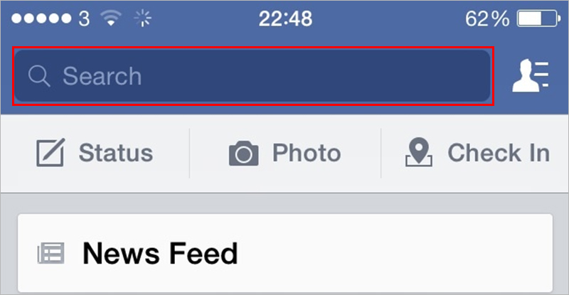Sử dụng tìm kiếm trực tiếp trên Facebook