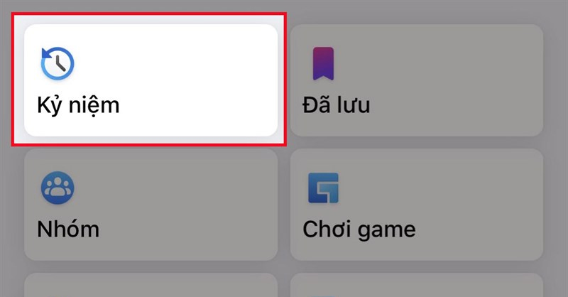 Nhấn vào tùy chọn Kỷ niệm 