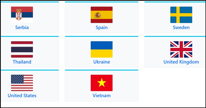 Nhấn vào lá cờ Việt Nam tại mục Receive SMS from around the world
