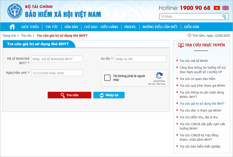 Tra cứu qua cổng thông tin điện tử Bảo hiểm xã hội Việt Nam
