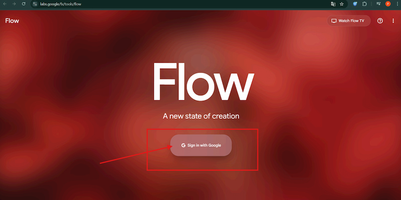 Truy cập giao diện Flow