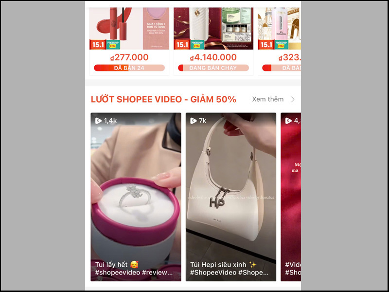 Khởi chạy ứng dụng Shopee trên điện thoại