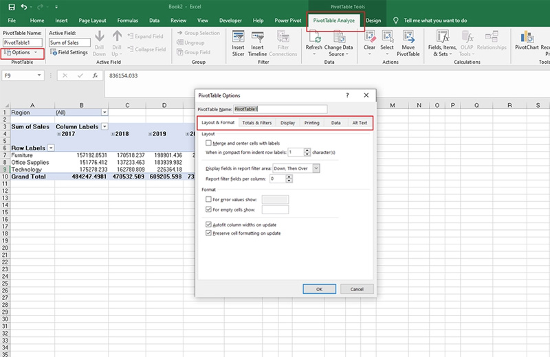 Tiến hành thiết lập Pivot Table theo yêu cầu của mình