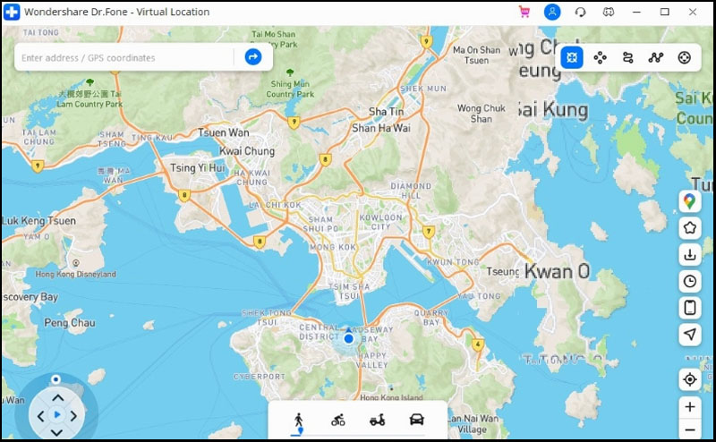 Vị trí hiện tại sẽ xuất hiện ở cửa sổ mới