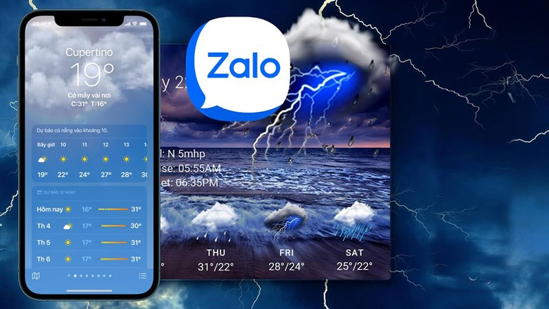 Xem dự báo thời tiết trên Zalo để điều chỉnh lịch trình phù hợp