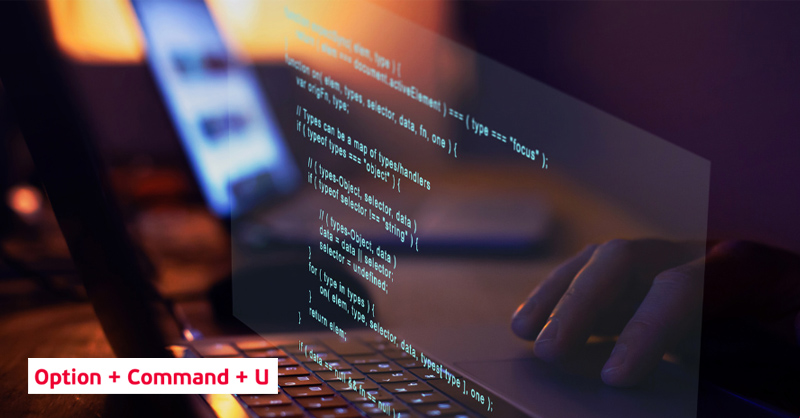 Dùng phím tắt Option + Command + U để mở nhanh trình xem mã nguồn