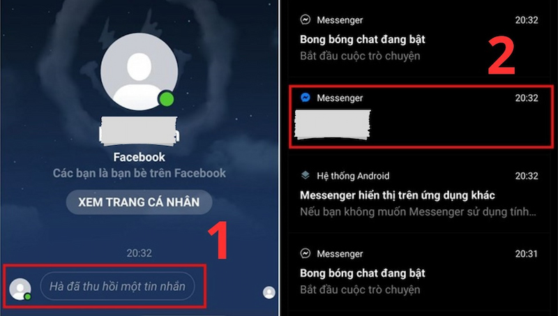 Xem tin nhắn Messenger đã thu hồi trên OPPO
