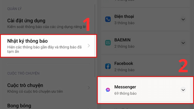 Xem tin nhắn Messenger đã thu hồi trên Xiaomi
