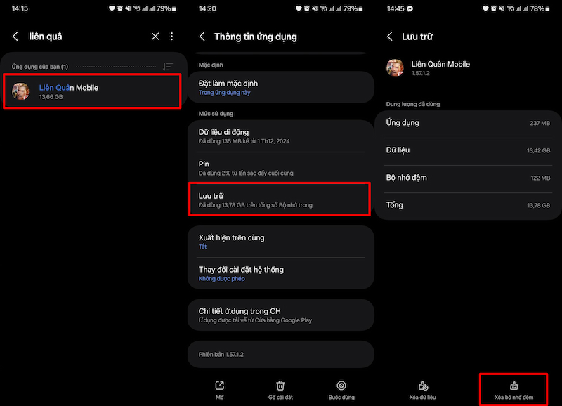 Xóa bộ nhớ cache của Liên Quân Mobile