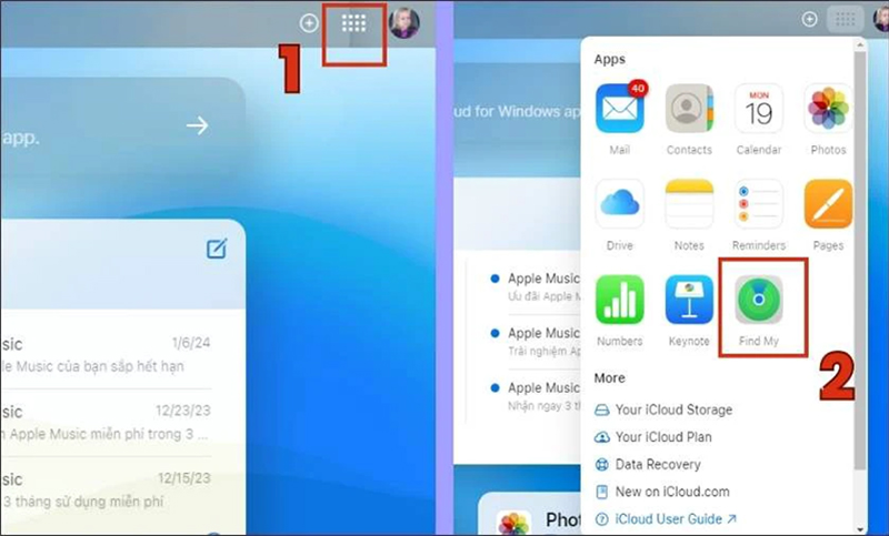 Xóa iCloud từ xa