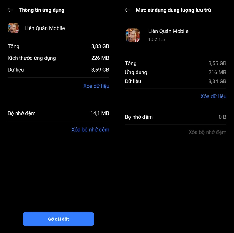 Xóa và tải lại game Liên Quân Mobile để khắc phục tình trạng lag