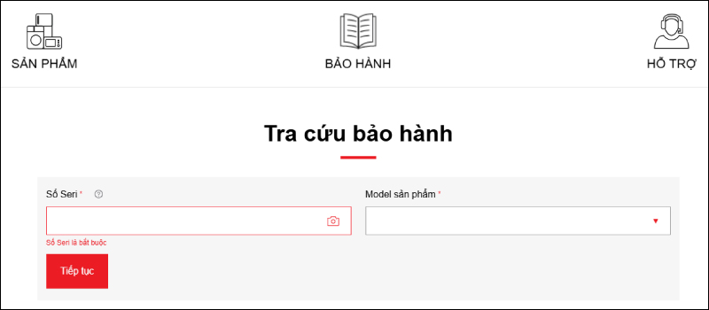 Tra cứu bảo hành tủ lạnh Toshiba qua website