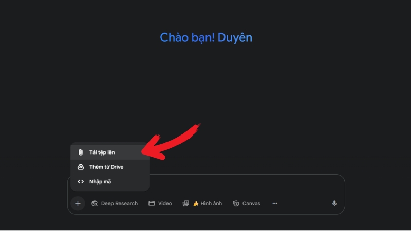 Tải ảnh khuôn mặt tham chiếu Gemini