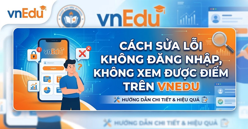 Cách sửa lỗi không đăng nhập, không xem được điểm trên vnEdu đơn giản