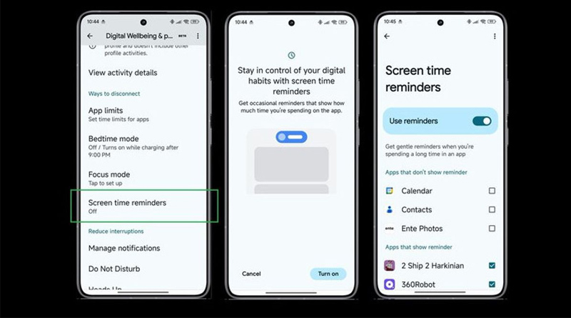 Bật Screen time reminders trên điện thoại Android với các bước đơn giản