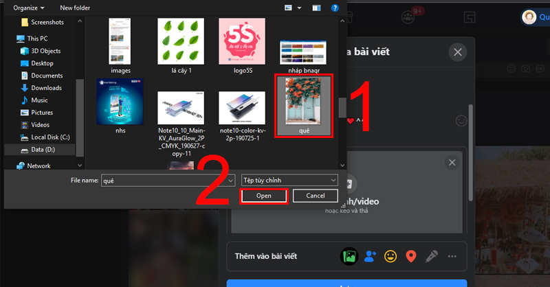 Chọn ảnh mới cần thay thế từ thư viện