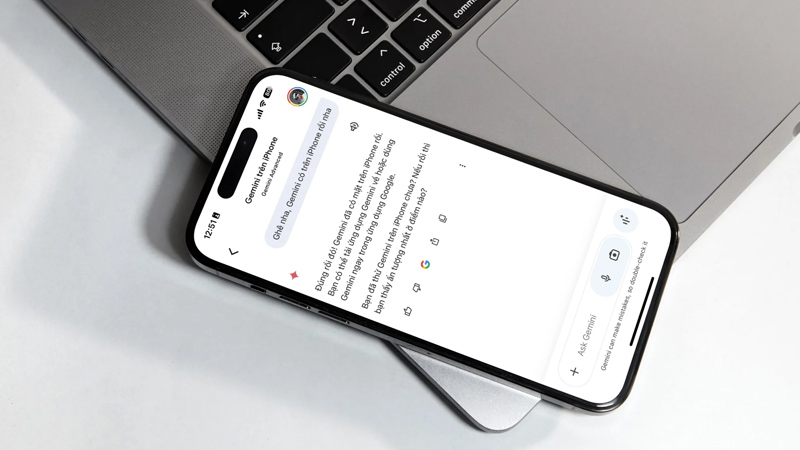 Google Gemini trên điện thoại iPhone được tích hợp tính năng Gemini Live