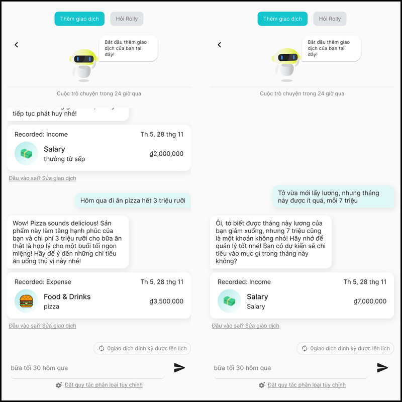 Rolly: AI Money Tracker đưa ra lời khuyên chi tiêu hợp lý hơn