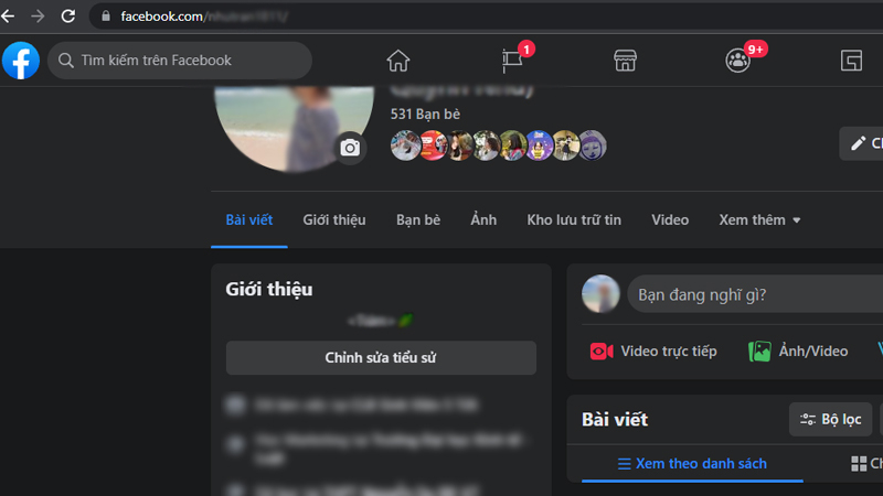 Đăng nhập Facebook trên máy tính và truy cập trang cá nhân