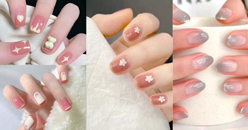 Mẫu nail cho dáng móng ngắn vào ngày Tết