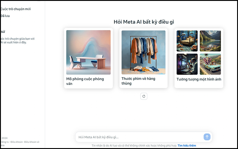 Hỏi Meta AI bất cứ điều gì và bắt đầu trải nghiệm