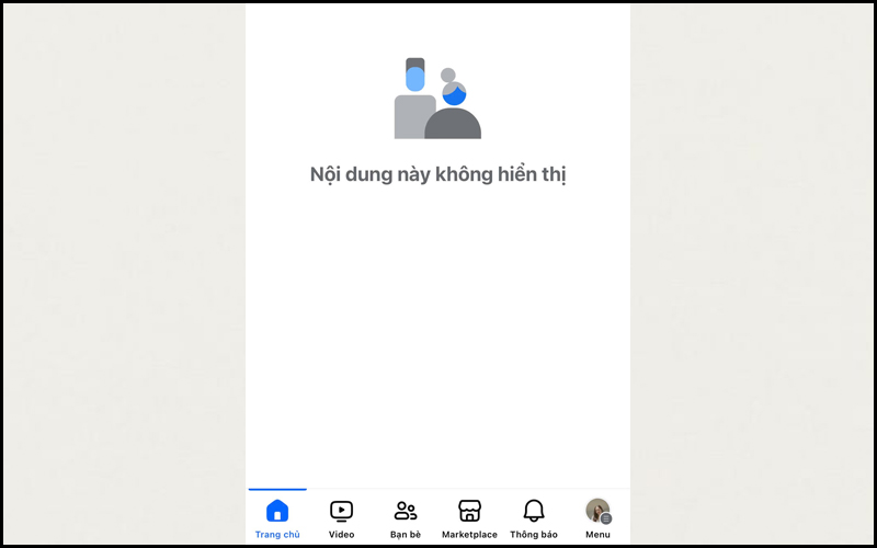 Không vào được trang cá nhân chứng tỏ bạn đã bị chặn Facebook