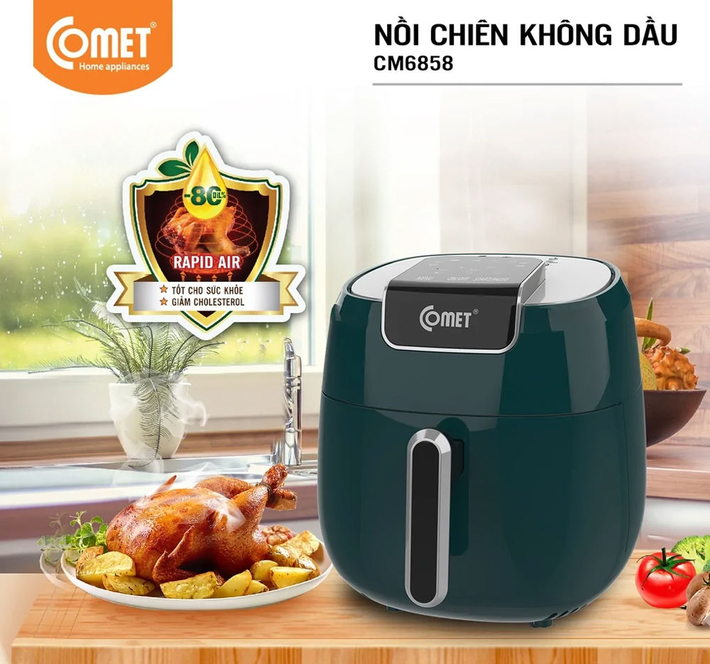 Nồi chiên không dầu Comet CM6858