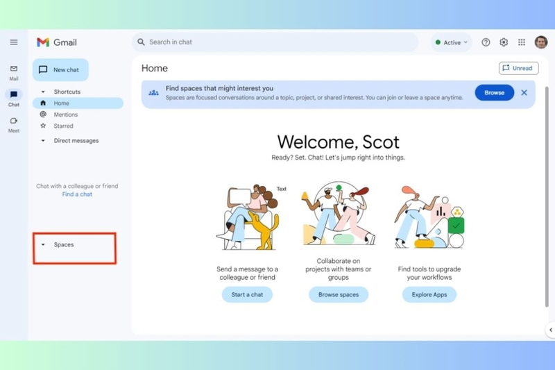 Google Spaces có giao diện lý tưởng