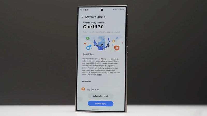 Cập nhật One UI 7 Beta có thể gặp phải một vài lỗi khi trải nghiệm