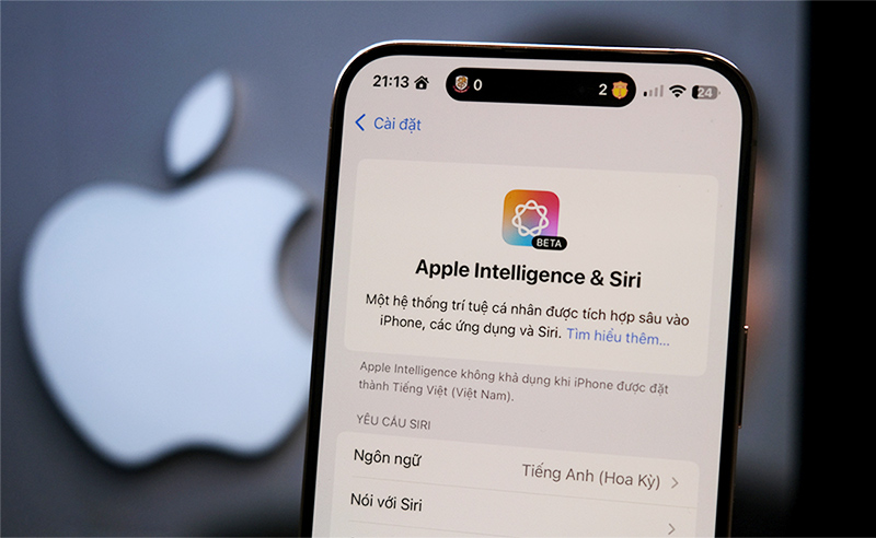 Tiếng Việt sẽ được hỗ trợ trên Apple Intelligence trong phiên bản cập nhật tiếp theo