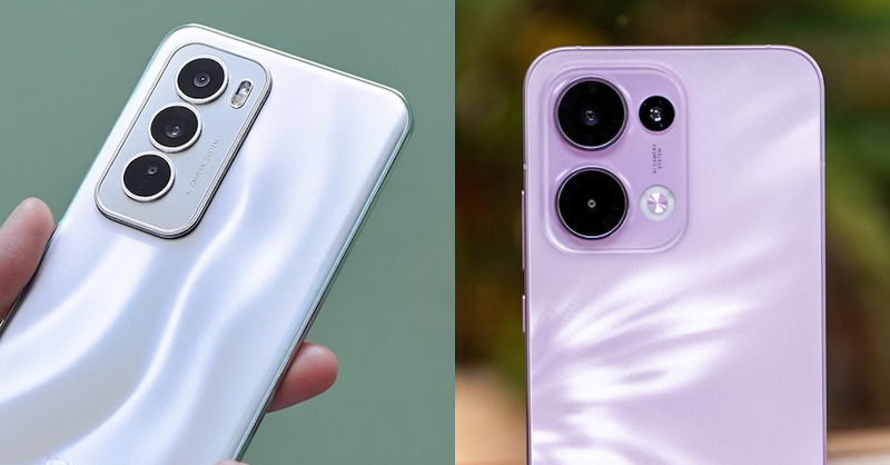 So sánh OPPO Reno13 và OPPO Reno12 về cách bố trí camera