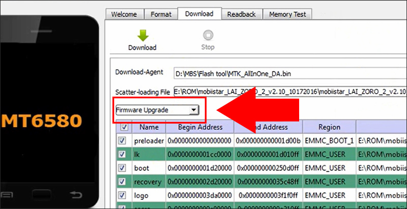 Nhấn chọn Firmware Upgrade