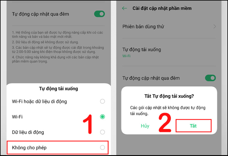 Tắt cập nhật phần mềm trên điện thoại Android