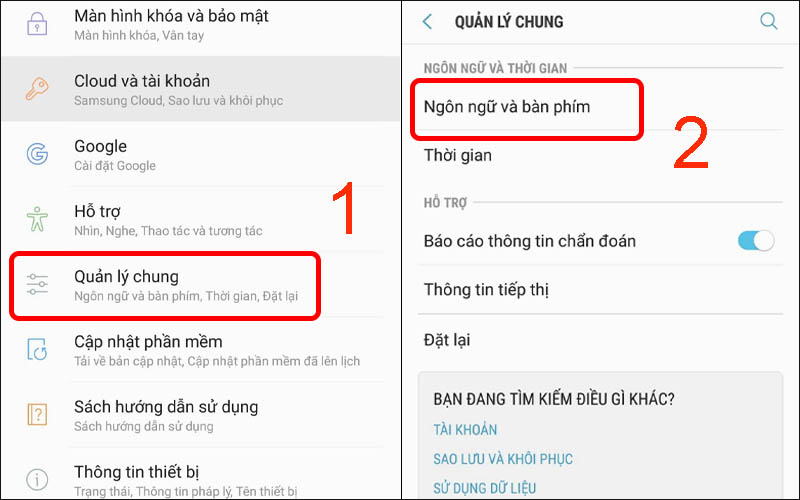 Chọn Ngôn ngữ và bàn phím