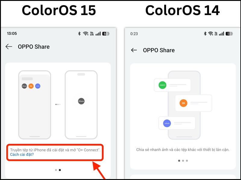 Tính năng OPPO Share trên ColorOS 15 giúp truyền tệp đa dạng hơn