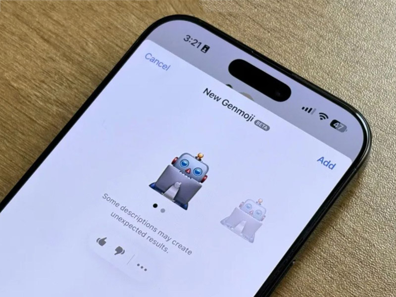 Genmoji cho phép tạo biểu tượng cảm xúc dựa trên mô tả văn bản