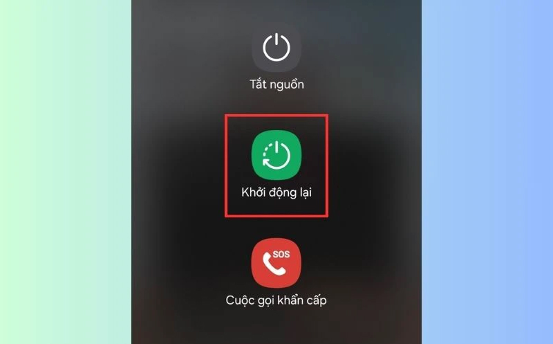 Khởi động lại điện thoại Samsung