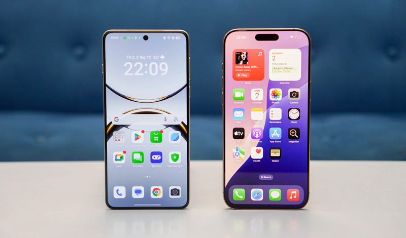 OPPO Find X8 Pro và iPhone 16 Pro Max có màn hình hiển thị vượt trội