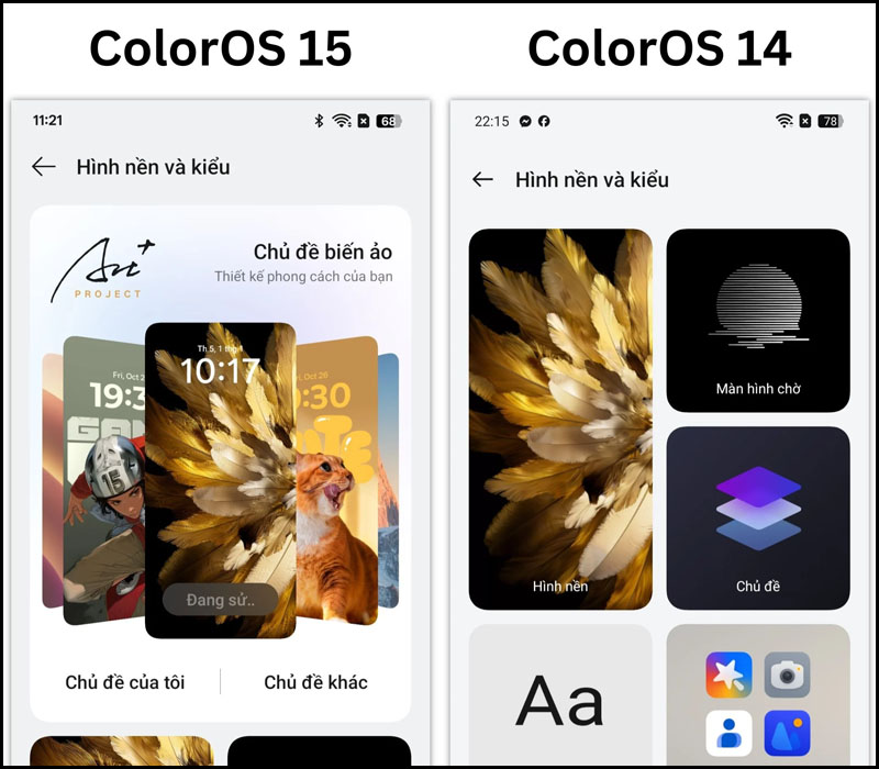 ColorOS 15 giúp người dùng cá nhân hóa dễ dàng nhờ Chủ đề biến ảo