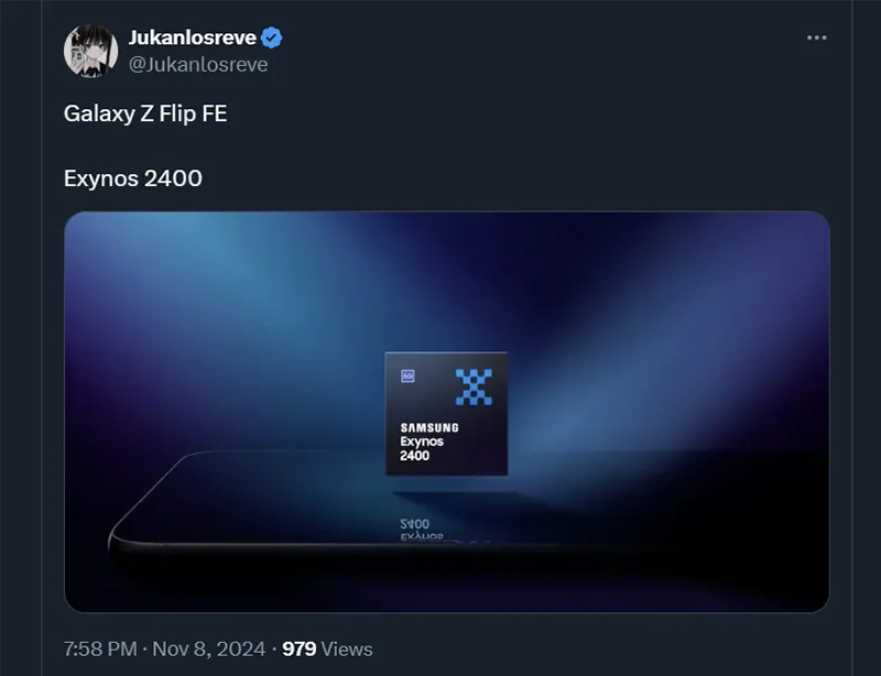 Galaxy Z Flip FE được kỳ vọng sẽ sở hữu con chip Exynos 2400 mạnh mẽ