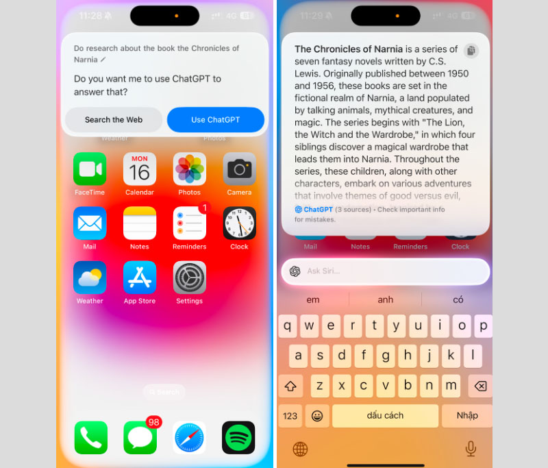 Nhờ được tích hợp ChatGPT mà Siri trên iOS 18.2 thông minh hơn