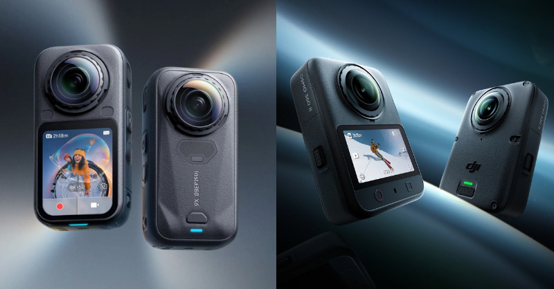 So sánh thiết kế Insta360 X6 và DJI Osmo 360 II