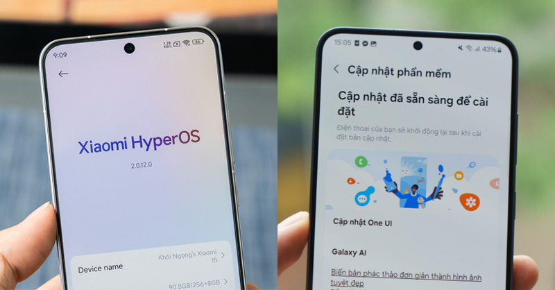 Xiaomi 15 và Galaxy S24 chạy giao diện người dùng Android khi ra mắt