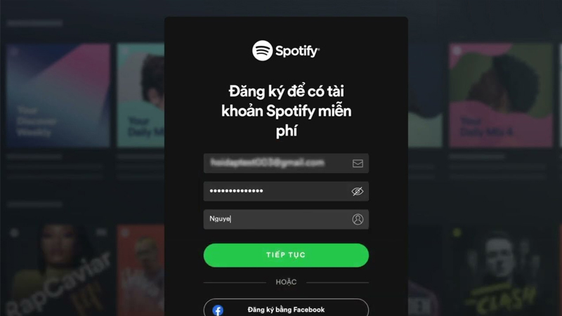 Trước khi tải Spotify Premium miễn phí cần tạo thêm tài khoản