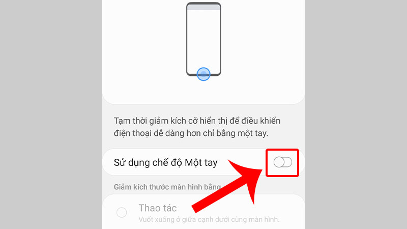 Các bước để tắt chế độ một tay trên Samsung