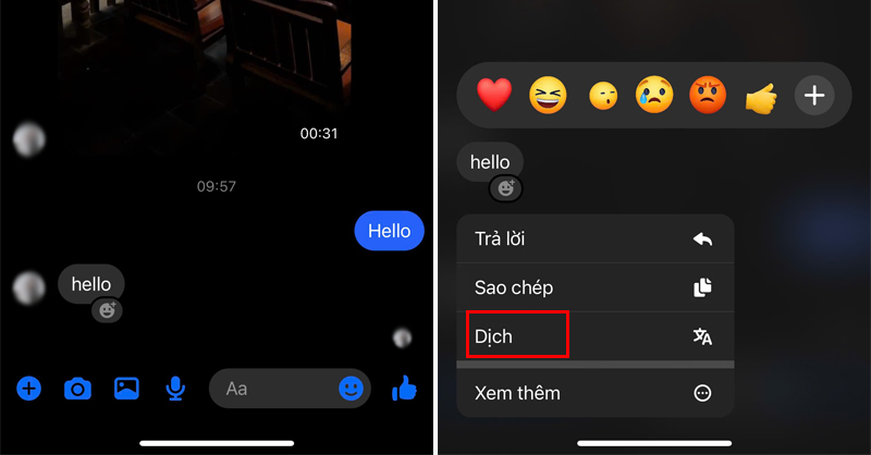 Tính năng dịch tin nhắn trên Messenger vô cùng hữu ích