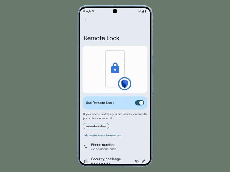 Tính năng Remote Lock trên điện thoại Android