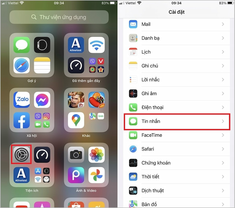 Cách chặn tin nhắn trên iPhone trong mục Cài đặt