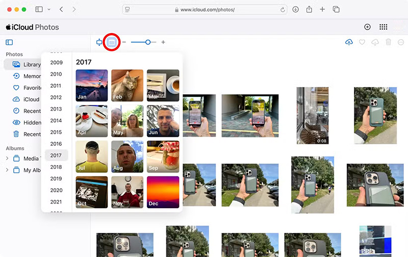 Xem ảnh theo tháng, năm trên iCloud Photos