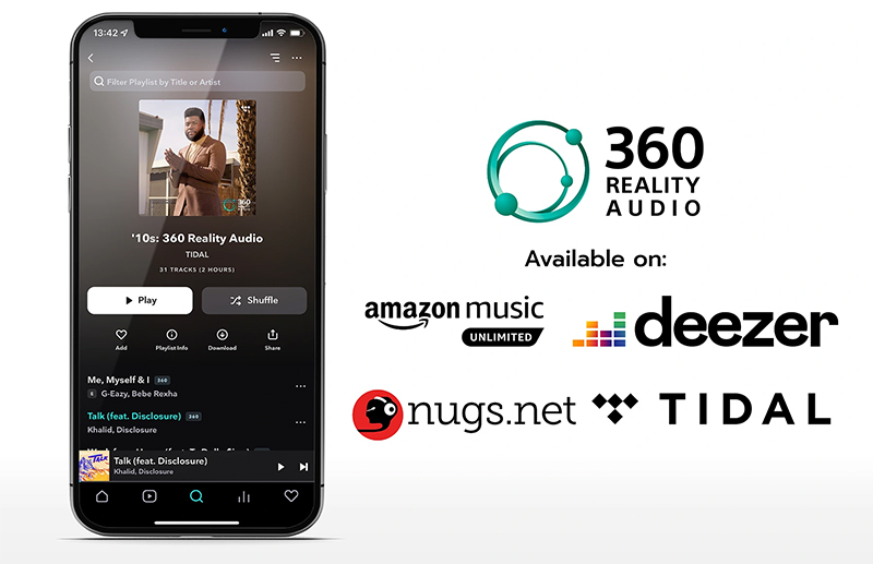 Âm thanh 360 Reality Audio trên các dịch vụ phát nhạc trực tuyến